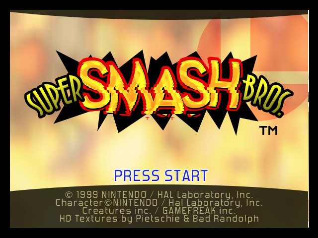 Super Smash Bros. HD Title Screen